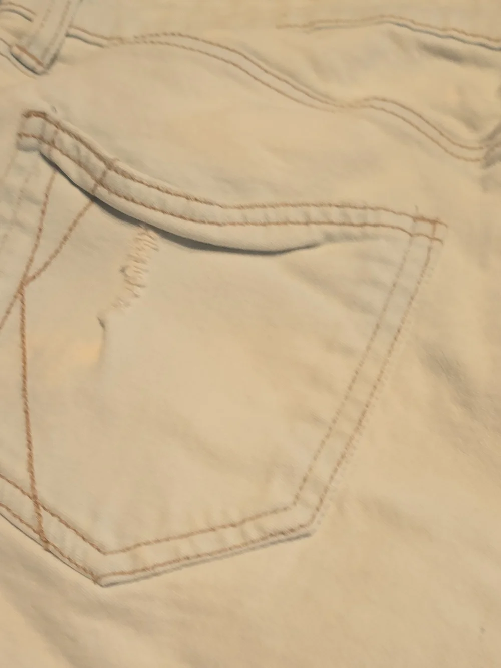 Kendall & Kylie Distressed White Denim Cutoff Shorts